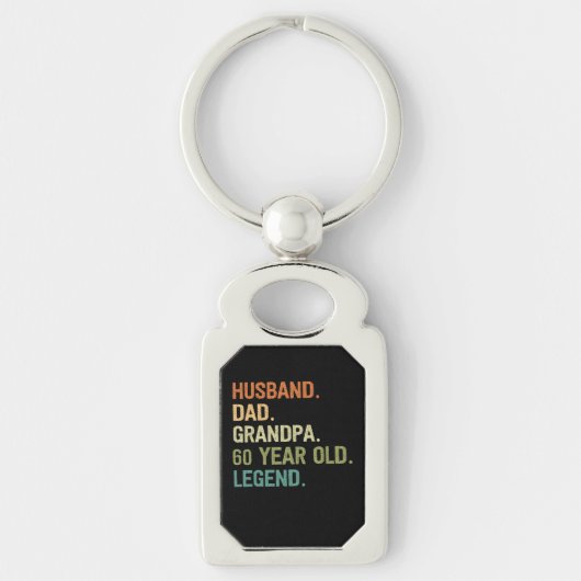 Husband dad grandpa 60 year old 60th birthday gift sleutelhanger (Voorkant)