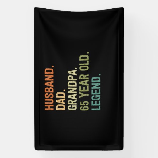 Husband dad grandpa 65 year old 65th birthday men spandoek (Verticaal)