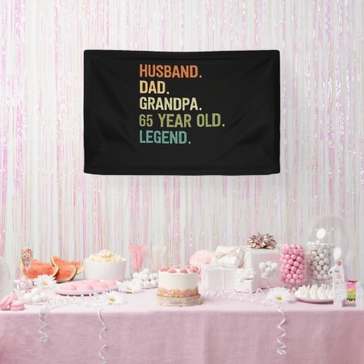 Husband dad grandpa 65 year old 65th birthday men spandoek (Feest)