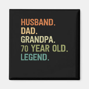 Husband dad grandpa 70 jaar oud cadeau voor 70ste  magneet