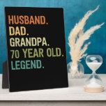 Husband dad grandpa 70 year old 70th birthday gift fotoplaat<br><div class="desc">Husband dad grandpa 70 year old men birthday outfits for dad and grandpa from grandkidkids kids son daughter wife</div>