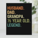 Husband dad grandpa 75 year old 75th birthday gift<br><div class="desc">Husband dad grandpa 75 year old men birthday outfits for dad and grandpa from grandkidkids kids son daughter wife</div>