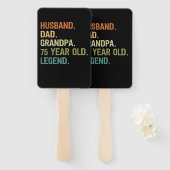 Husband dad grandpa 75 year old 75th birthday men handwaaier (Voorkant en achterkant)