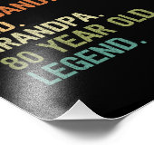 Husband dad grandpa 80 year old 80th birthday gift foto afdruk (Hoek)