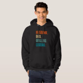 Husband Dad Grilling Legend Grill Master Griller B Hoodie (Voorkant volledig)