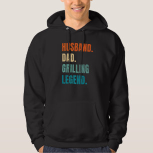Husband Dad Grilling Legend Grill Master Griller B Hoodie