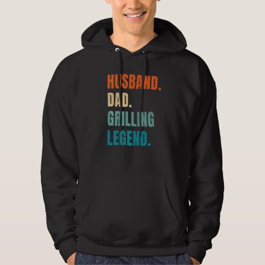 Husband Dad Grilling Legend Grill Master Griller B Hoodie (Voorkant)