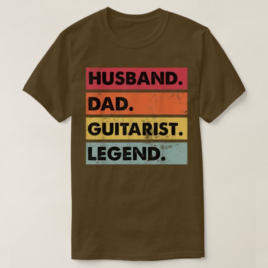 Husband Dad Guitarist Legend Funny Guitar Player T-shirt (Design voorkant)