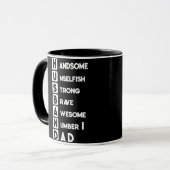 Husband Dad Handsome Unselfish Strong Brave Awesom Mok (Voorkant links)