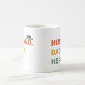 Husband Dad Hero  Retro Koffiemok (Center)
