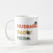 Husband Dad Hero  Retro Koffiemok (Links)