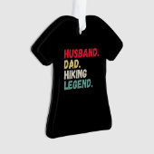 Husband dad hiking legende retro Kerstannament Ornament (voorkant)