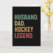 Husband Dad Hockey Legend sport Kaart (Gele Bloem)