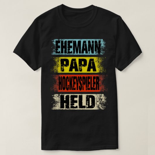 Husband Dad Hockey Player Hero T-shirt (Design voorkant)