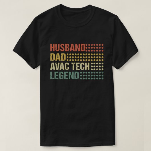 Husband Dad HVAC Tech Legend Funny HVAC Technicia T-shirt (Design voorkant)