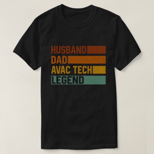 Husband Dad HVAC Tech Legend Funny HVAC Technicia T-shirt (Design voorkant)