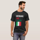 Husband Dad Italy Flag Design gift voor Italië T-shirt (Voorkant volledig)