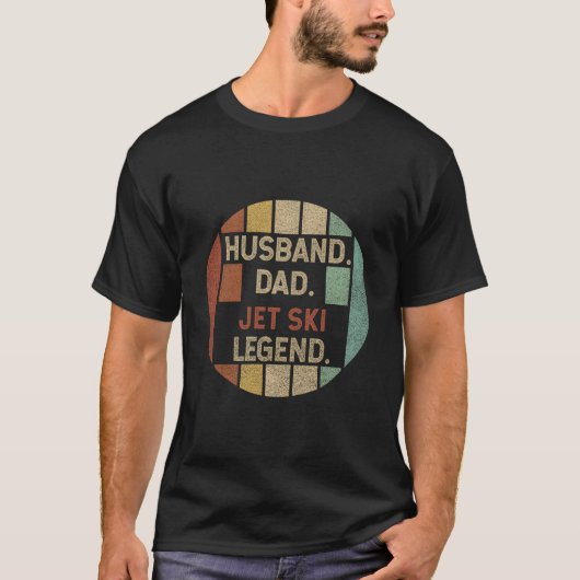 Husband Dad Jet Ski Legend Fathers Day T-shirt (Voorkant)