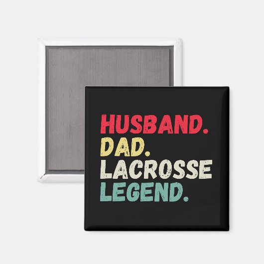 Husband dad lacrosse legende retro grappig magneet (Voorkant / Achterkant)