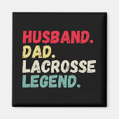 Husband dad lacrosse legende retro  grappig magneet (Voorkant)