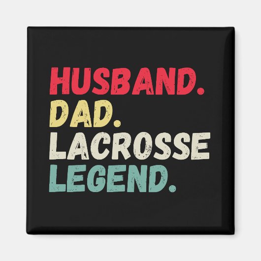 Husband dad lacrosse legende retro  grappig magneet (Voorkant)