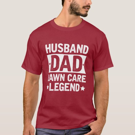 Husband Dad Lawn Care Legend T-shirt (Voorkant)