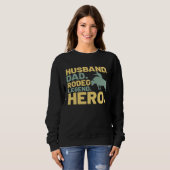 Husband Dad Legend Hero  Dad Bull Rider Costume Trui (Voorkant volledig)