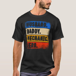 Husband Dad Mechanic Hero Vaderdag Mechanic T-shirt
