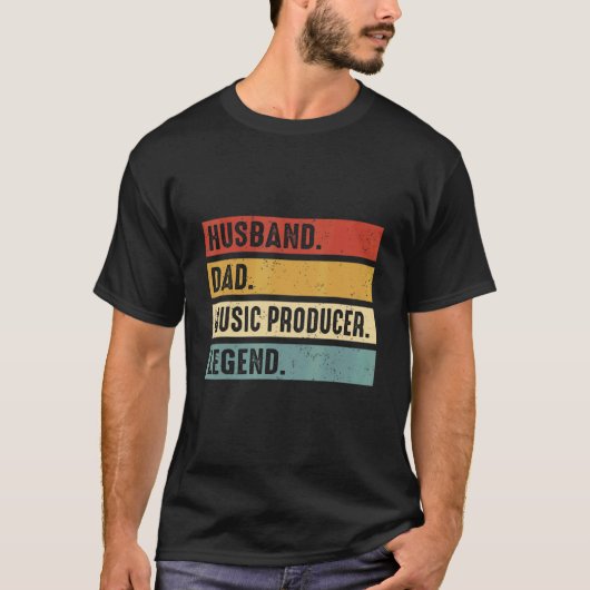 Husband Dad Music Producer Making Beats Beat Maker T-shirt (Voorkant)