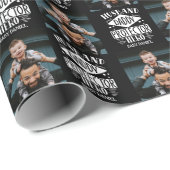 Husband Dad Photo Collage Vaderdag Cadeaupapier (Rol Hoek)