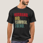 Husband Dad Plumber Legend T-shirt (Voorkant)