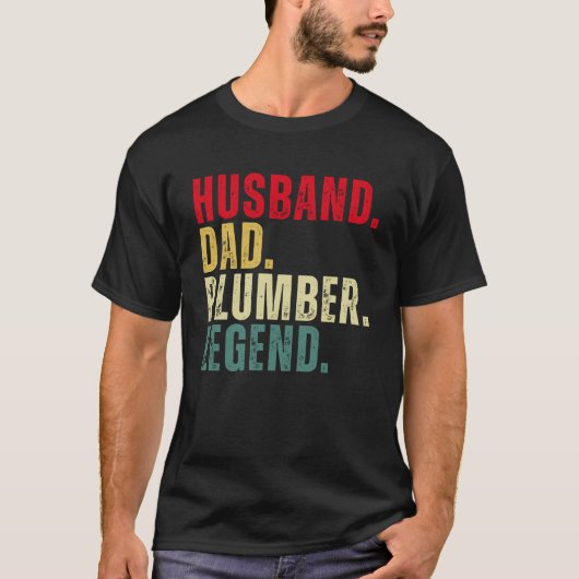 Husband Dad Plumber Legend T-shirt (Voorkant)