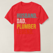 Husband Dad Plumber Legend T-shirt (Design voorkant)