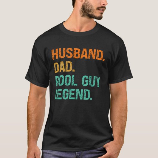 Husband Dad Pool Guy Legend 2 T-shirt (Voorkant)