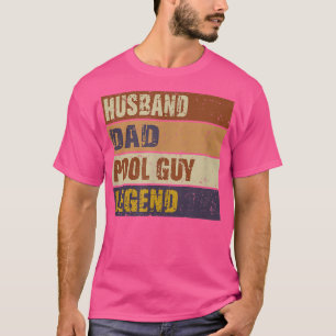 Husband Dad Pool Guy Legend grappige vaderdag vin T-shirt