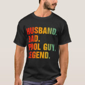 Husband Dad Pool Guy Legend T-shirt (Voorkant)