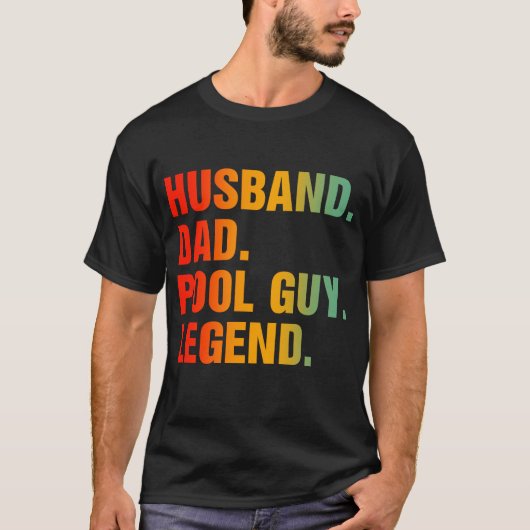 Husband Dad Pool Guy Legend T-shirt (Voorkant)