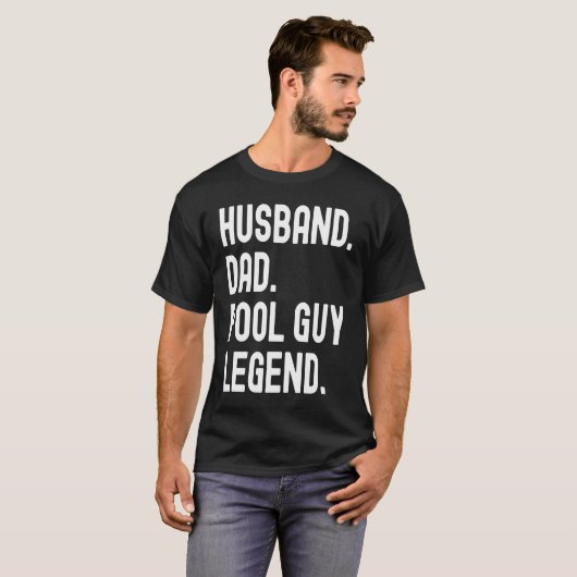 Husband Dad Pool Guy Legend T-shirt (Voorkant volledig)