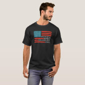 Husband Dad Protector Hero American Flag T-shirt (Voorkant volledig)