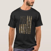Husband Dad Protector Hero Dad American Flag T-shirt (Voorkant)