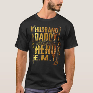 Husband Dad Protector Hero E Tie Dye Golden Fa T-shirt