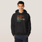 Husband Dad Protector Hero Fathers Day Gezegde Hoodie (Voorkant volledig)
