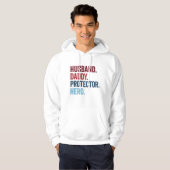 Husband Dad Protector Hero Hoodie (Voorkant volledig)