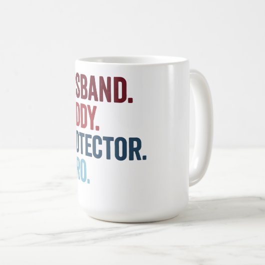 Husband Dad Protector Hero Koffiemok (Voorkant rechts)