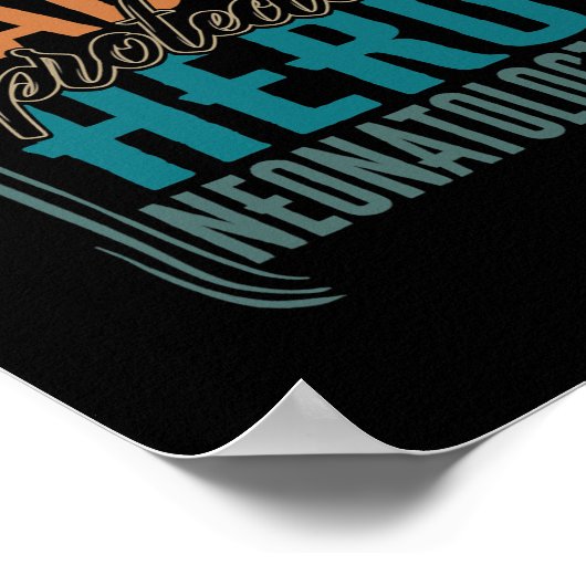 Husband Dad Protector Hero Neonatoloog Poster (Hoek)