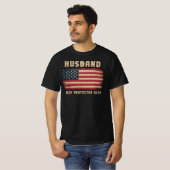 Husband Dad Protector Hero T-shirt (Voorkant volledig)