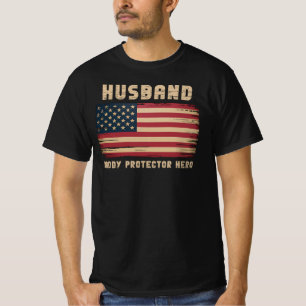 Husband Dad Protector Hero T-shirt