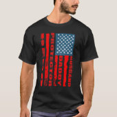 Husband Dad Protector Hero Usa Flag Fathers Day T-shirt (Voorkant)