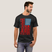 Husband Dad Protector Hero Usa Flag Fathers Day T-shirt (Voorkant volledig)