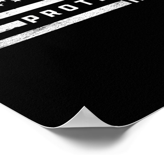 Husband Dad Protector Hero Vaderdag US Flag Poster (Hoek)